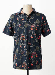 Polo tissage jersey manches courtes noir REVER MILE homme