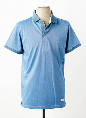 Polo coupe cintrée manches courtes bleu REVER MILE homme