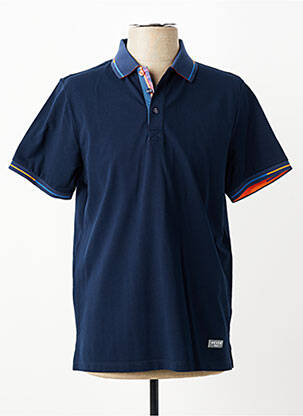 Polo stretch manches courtes bleu REVER MILE homme
