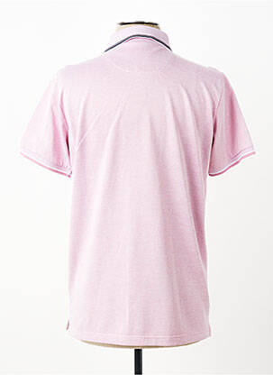 Polo tissage chiné manches courtes rose REVER MILE homme