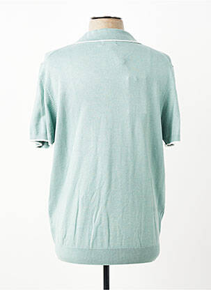 Pull col polo manches courtes vert REVER MILE homme