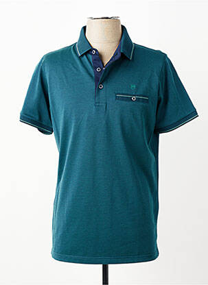 Polo tissage jersey manches courtes vert REVER MILE homme