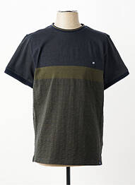 T-shirt coupe droite manches courtes bleu REVER MILE homme
