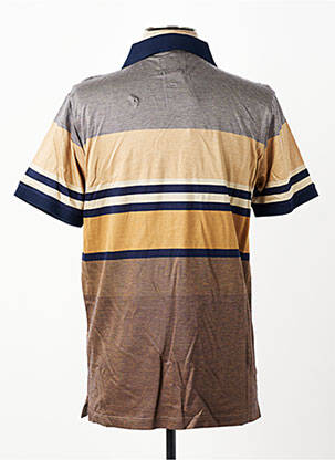 Polo tissage jersey manches courtes marron REVER MILE homme