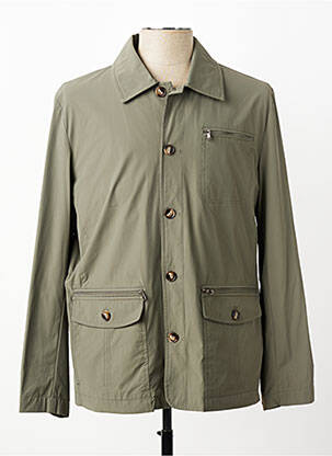 Veste casual fermeture boutonnée sur le devant vert REVER MILE homme