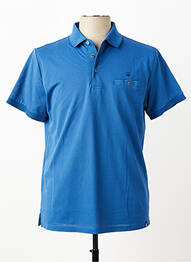 Polo stretch manches courtes bleu REVER MILE homme