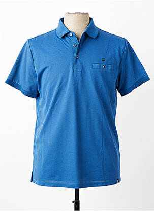 Polo stretch manches courtes bleu REVER MILE homme