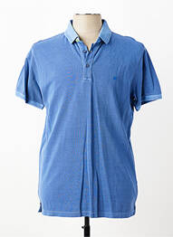 Polo stretch manches courtes bleu REVER MILE homme