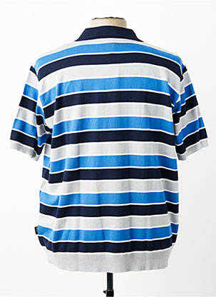 Pull col polo manches courtes bleu BERACAMY homme