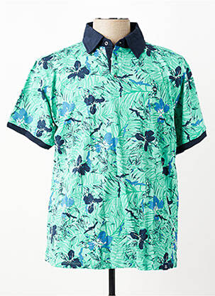 Polo tissage jersey manches courtes vert REVER MILE homme