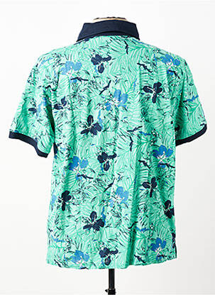 Polo tissage jersey manches courtes vert REVER MILE homme