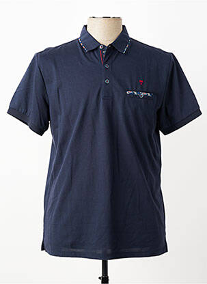 Polo stretch manches courtes bleu REVER MILE homme