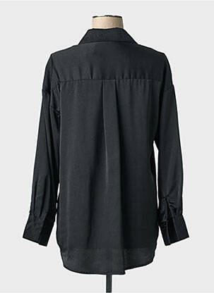 Tunique manches longues col chemisier noir BISOUS CONFITURE femme