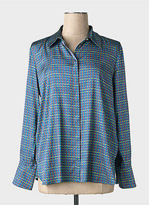 Chemisier coupe fluide manches longues bleu TINTA STYLE femme