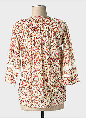 Blouse imprimé fleurs manches 3/4 orange AGATHE & LOUISE femme
