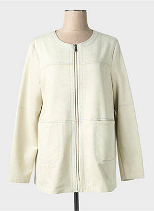 Veste casual epaulette beige REVER MILE femme