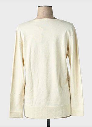 Pull col v manches longues beige BARBARA LEBEK femme