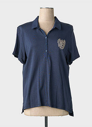 Polo stretch manches courtes bleu SAINT JAMES femme