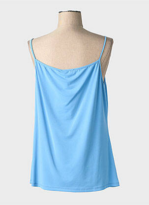 Top coupe cintrée fines bretelles bleu EDAS femme