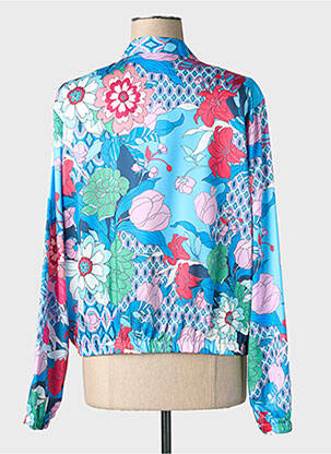 Blouson col col montant bleu TINTA STYLE femme