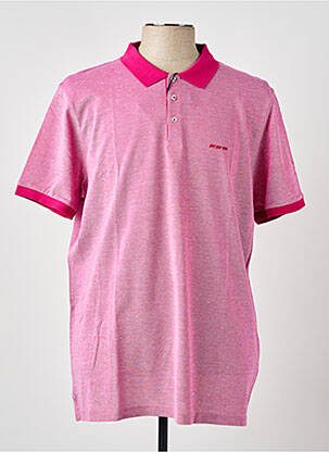 Polo tissage chiné manches courtes rose MISE AU GREEN homme