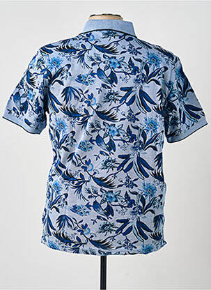 Polo stretch manches courtes bleu MONTE CARLO homme