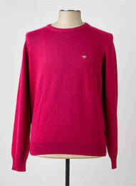 Pull maille souple et aérée manches longues rose FYNCH-HATTON homme