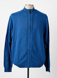 Gilet manches longues tissage chiné bleu REDMOND homme