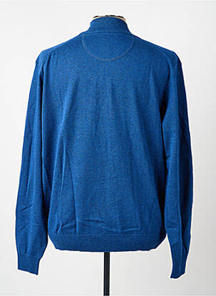Gilet manches longues tissage chiné bleu REDMOND homme