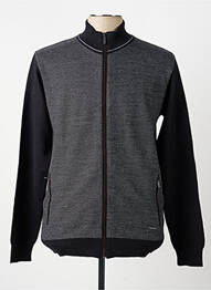 Gilet manches longues tissage chiné noir MISE AU GREEN homme