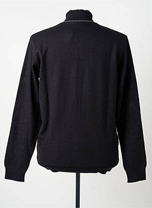 Gilet manches longues tissage chiné noir MISE AU GREEN homme