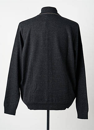 Gilet manches longues tissage chiné gris MISE AU GREEN homme