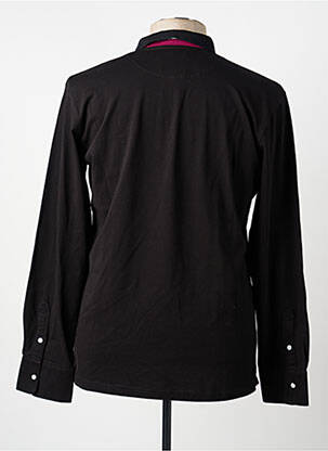Polo manches longues manches longues noir ARISTOW homme