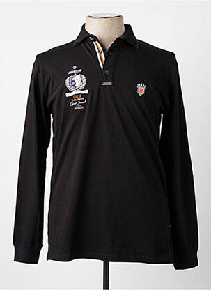 Polo manches longues manches longues noir ARISTOW homme