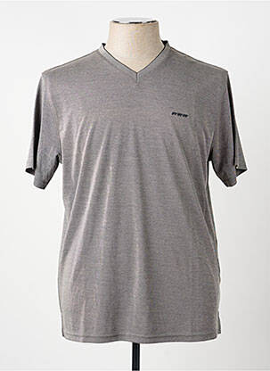 T-shirt tissage chiné manches courtes gris MISE AU GREEN homme