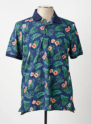 Polo stretch manches courtes bleu NEW ZEALAND AUCKLAND homme