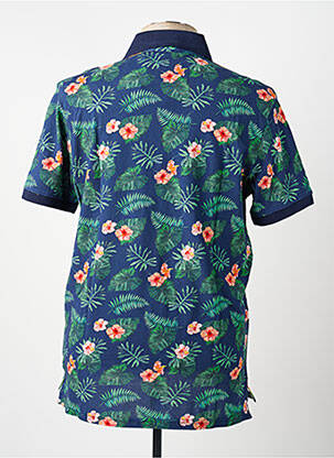 Polo stretch manches courtes bleu NEW ZEALAND AUCKLAND homme