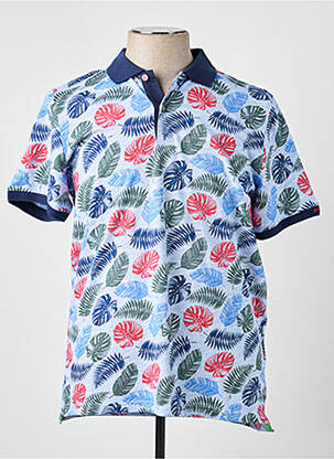 Polo stretch manches courtes bleu NEW ZEALAND AUCKLAND homme