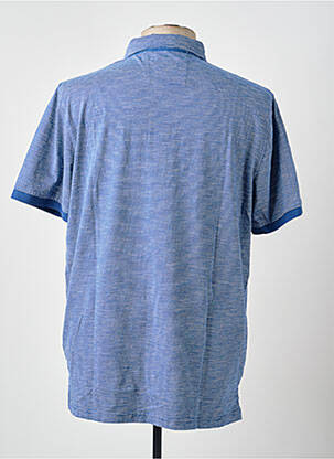Polo tissage chiné manches courtes bleu NEW ZEALAND AUCKLAND homme