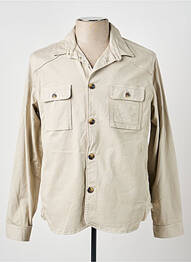 Veste casual fermeture boutonnée sur le devant beige BRUNO SAINT HILAIRE homme
