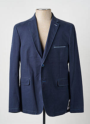 Blazer coupe cintrée bleu BRUNO SAINT HILAIRE homme