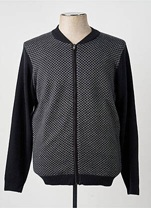 Gilet manches longues col v noir DELAHAYE homme