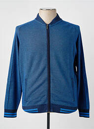 Gilet manches longues col v bleu MONTE CARLO homme