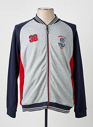 Veste casual resserrée sur le bas bleu DELAHAYE homme