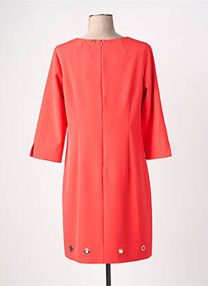 Robe courte manches 3/4 manches 3/4 orange COMMA, femme