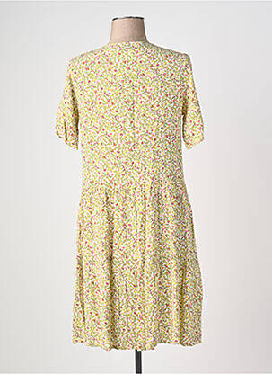 Robe mi-longue coupe fluide manches courtes vert LE PETIT BAIGNEUR femme