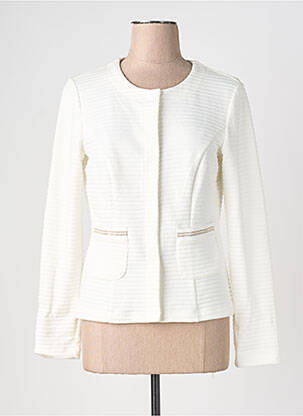 Veste chic col rond blanc BETTY BARCLAY femme