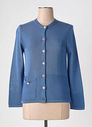 Gilet manches longues stretch bleu I.ODENA femme