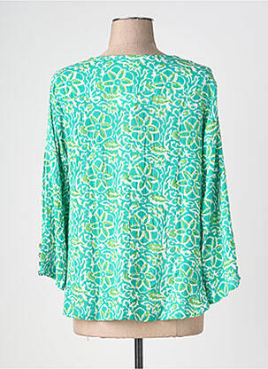 Blouse imprimé fleurs manches 3/4 vert AGATHE & LOUISE femme