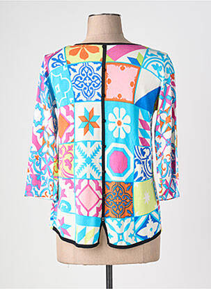 Pull coupe cintrée manches 3/4 bleu JEI'S BY LETIZIA DENARO femme